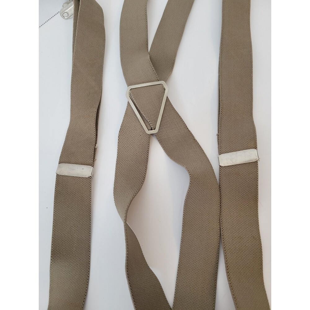 Men's Unbranded Taupe Adjustable Clip-On‎ Suspenders Elastic Straps - Picture 2 of 2
